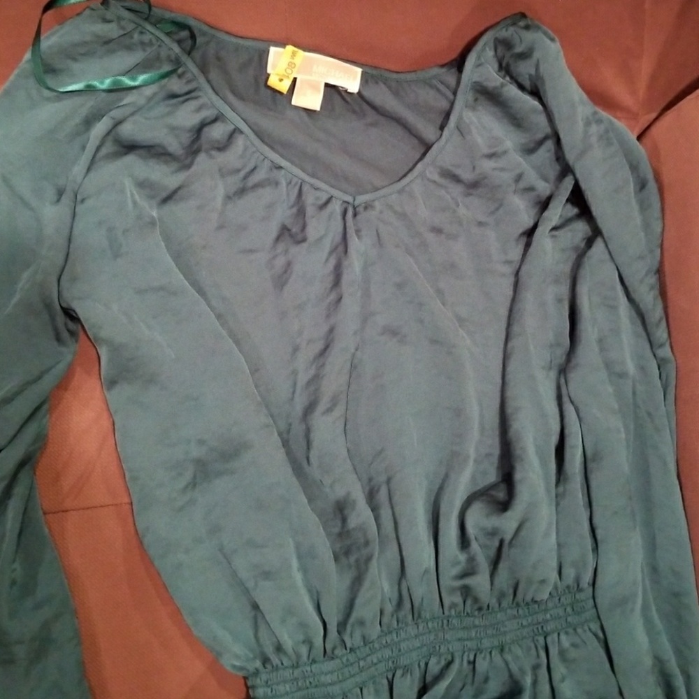 Green Michael Kors silk top