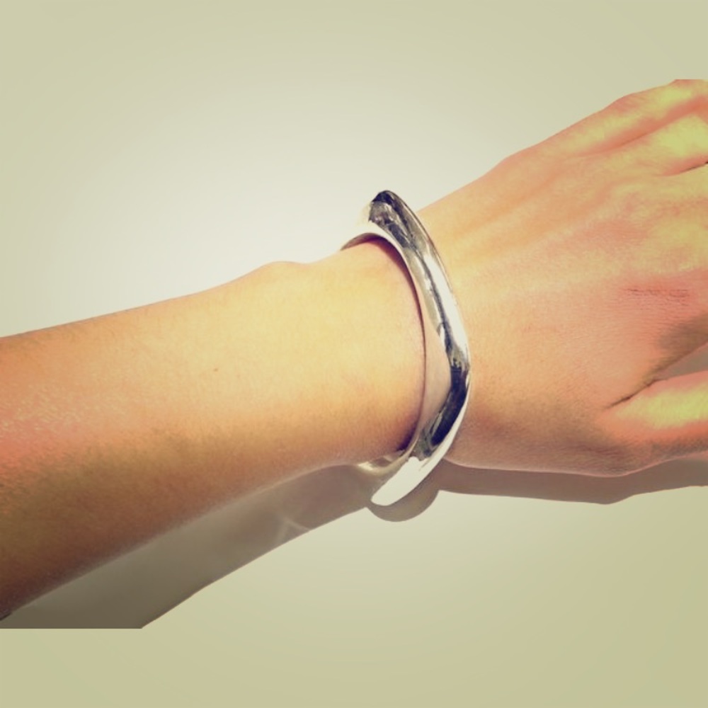 Tiffany & Co. Rare Sterling Silver Square Bangle