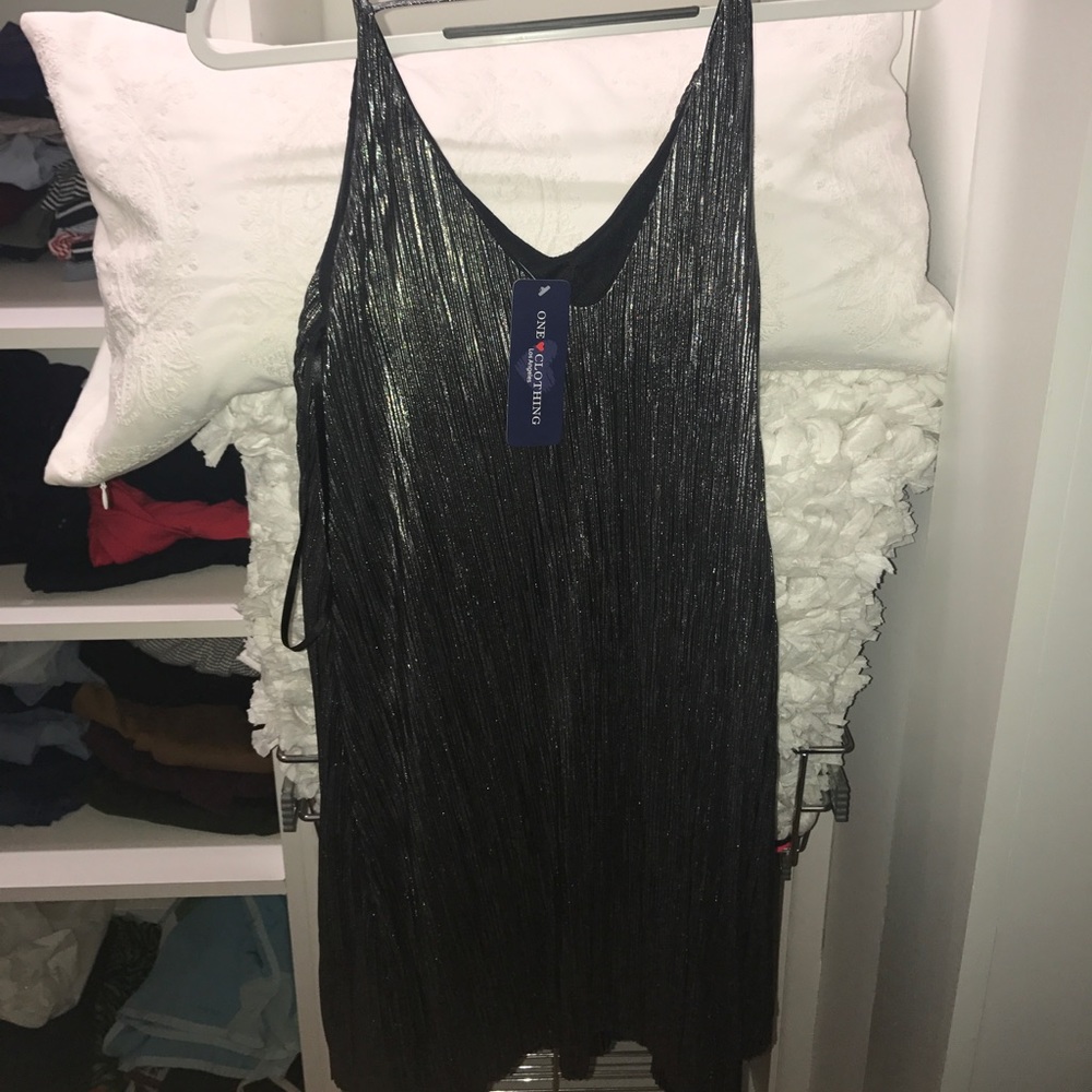 One Clothing Strappy Silver Dress