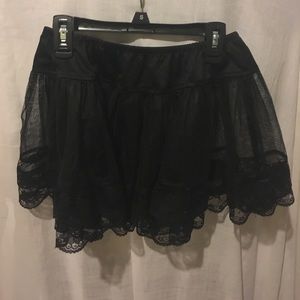Sheer black lace tutu