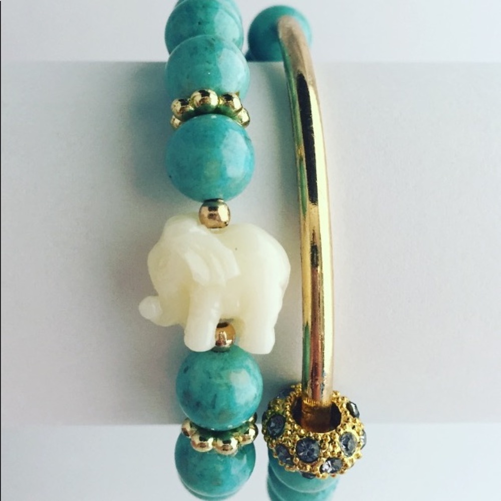 Handmade Lucky Elephant Beaded Bracelets - Picture 2 of 5