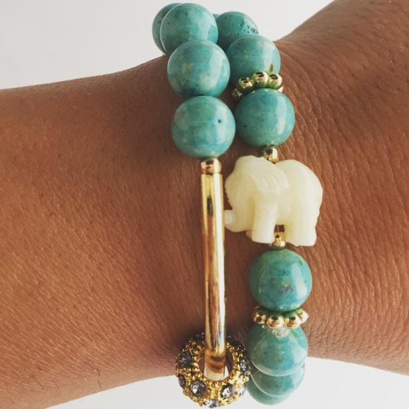 Handmade Lucky Elephant Beaded Bracelets - Picture 4 of 5