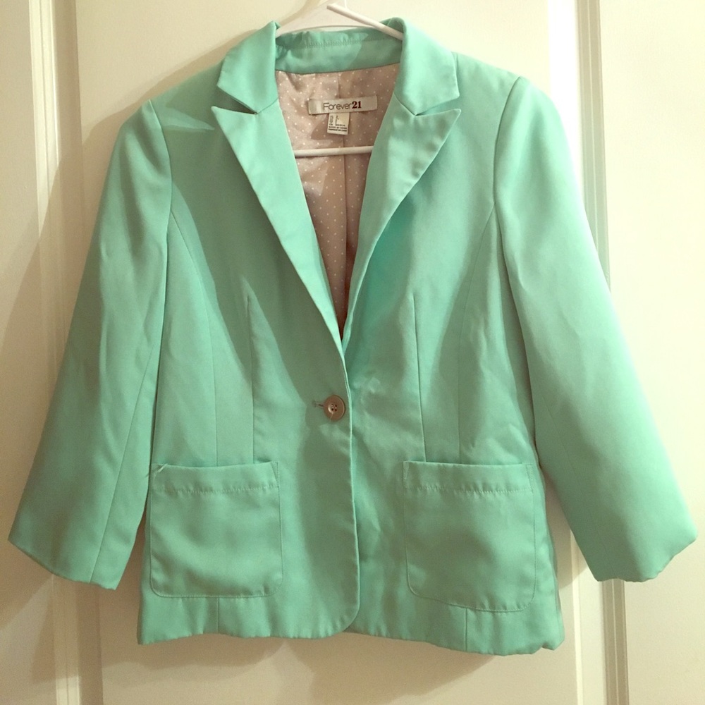 Turquoise Forever 21 Blazer