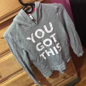 Light grey pink & white sweater