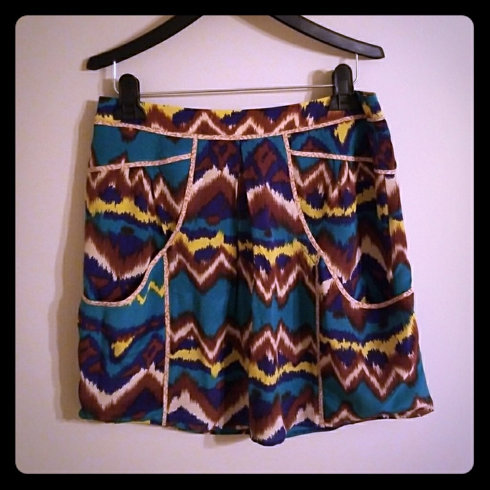 Anthropologie Mini Skirt Small Ikat