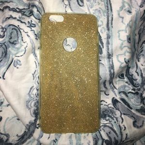 iPhone 6 PLUS sparkly gold case
