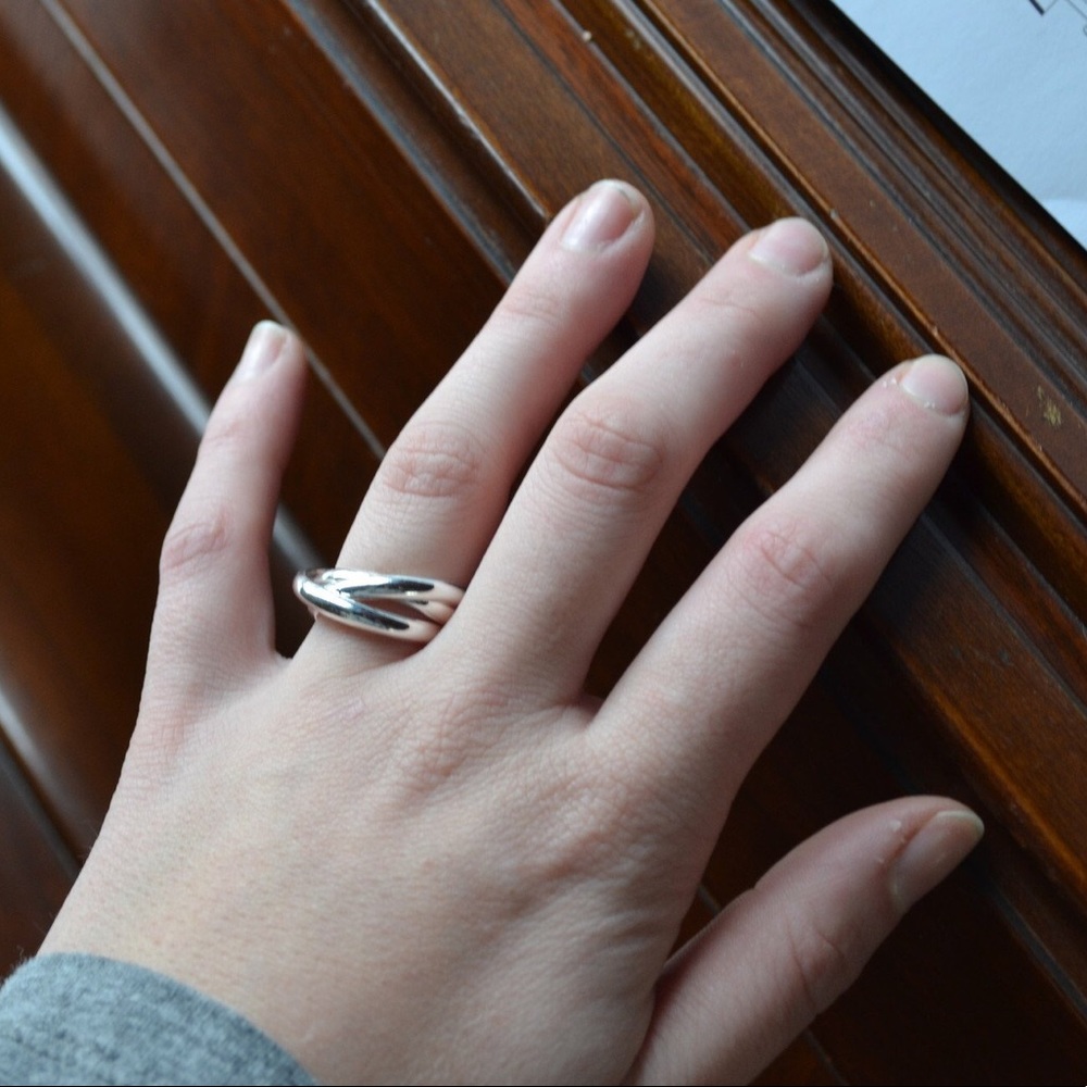Tri-Band Rolling Ring in Sterling Silver