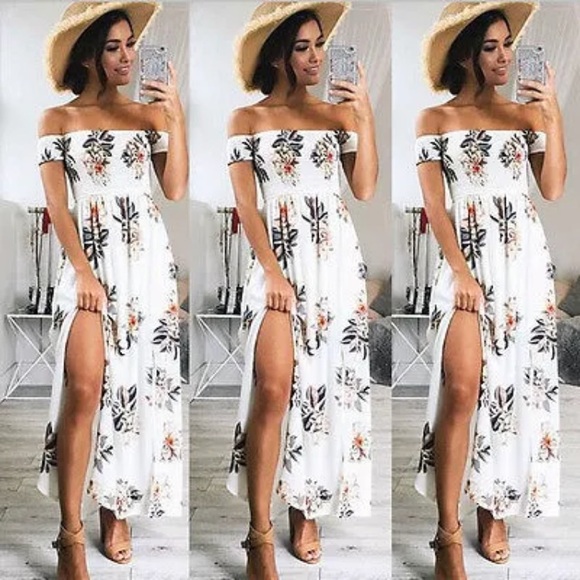 Last One🌷 Gorgeous Off the Shoulder Maxi Dress - Picture 4 of 6