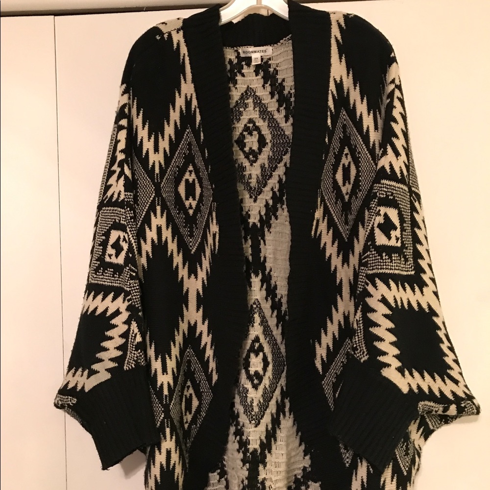 Black and cream sweater