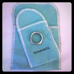 Tiffany silver square box ring size 7