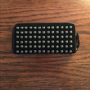 Black studded wallet