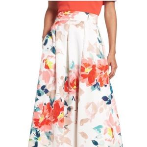 Eliza j Faille ball gown skirt