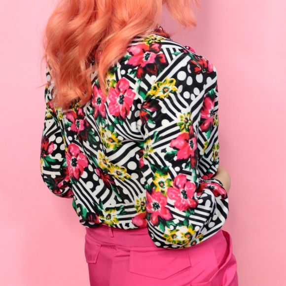 Vintage Multi Floral Button Up - Picture 2 of 3