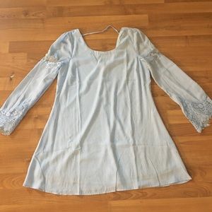 Blue long sleeve dress