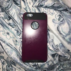 Protective maroon/pomegranate iPhone 6 PLUS case