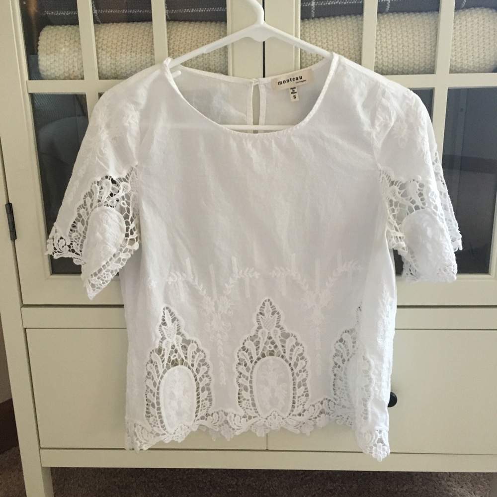 White crochet top
