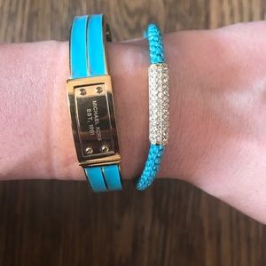 Michael Kors Logo Plaque Bangle and Bracelet