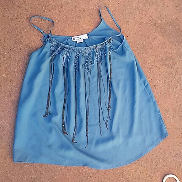 Imaginary Voyage fringed and metal chainTop - Picture 1 of 1