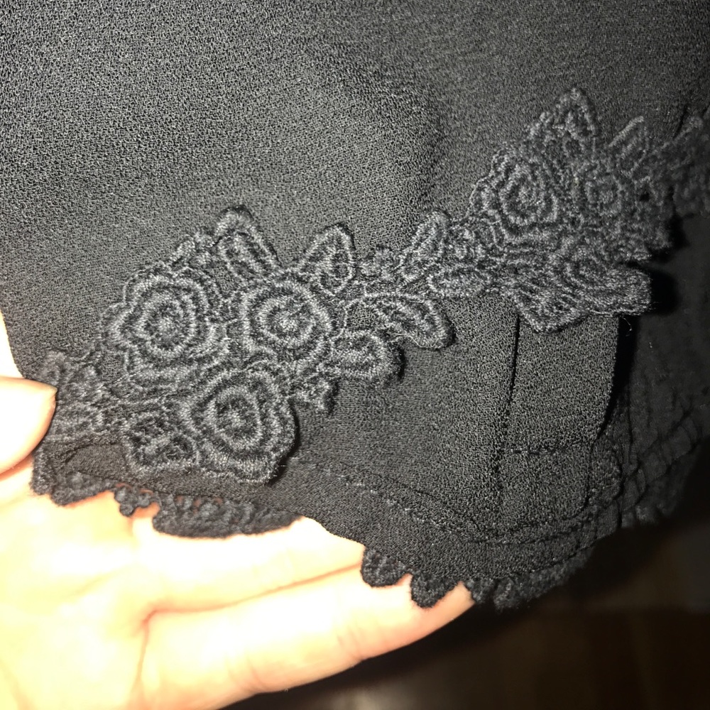 Tildon Black Skirt Crochet Detailing