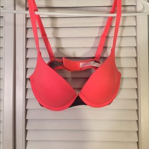 Victoria's Secret Pink 32B Orange/Pink Padded Bra