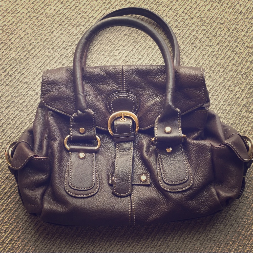 Nine West Brown Leather Hand Bag
