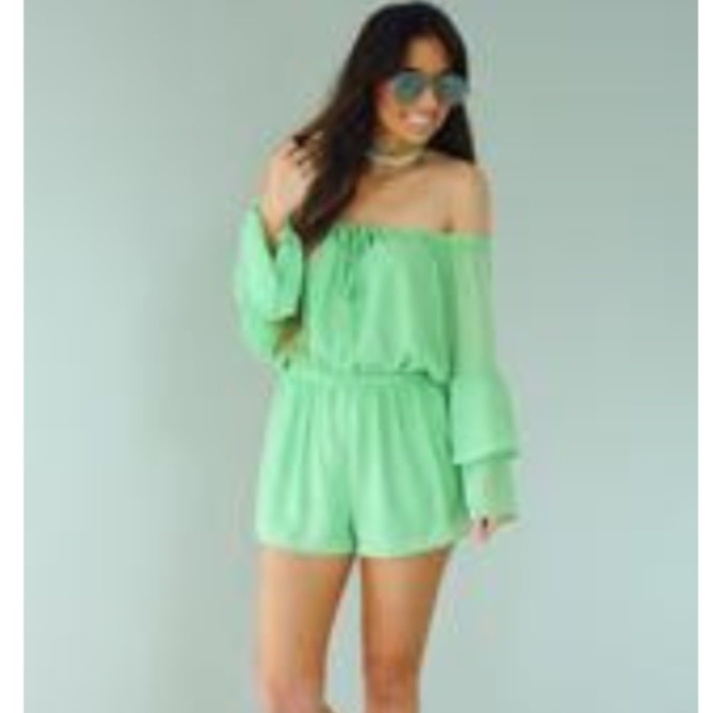 Mint green romper