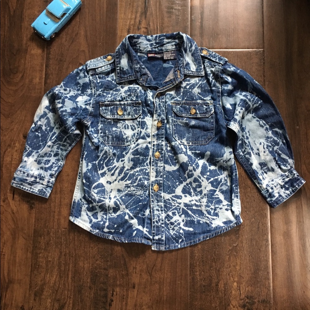 Boys' Acid Washed Denim Shirt  3T