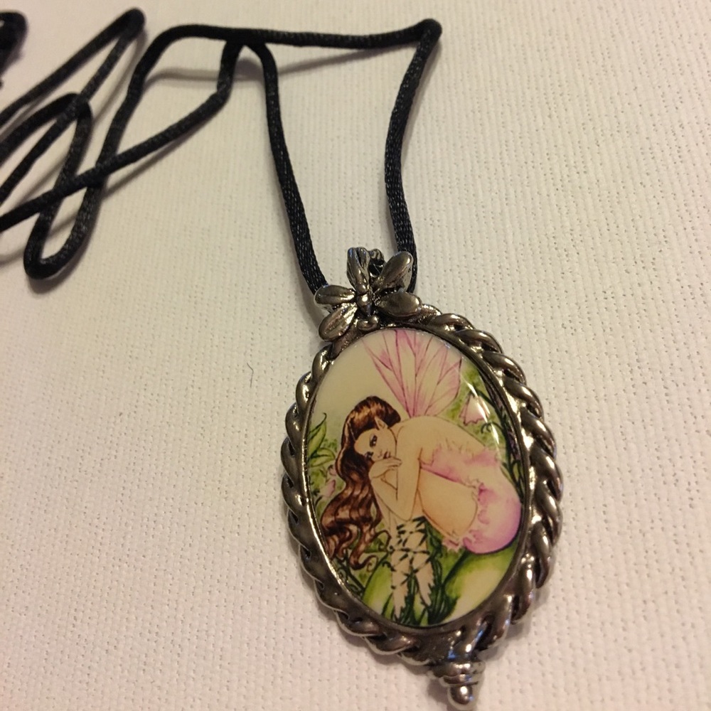 Fairy cameo pewter pendant New in package