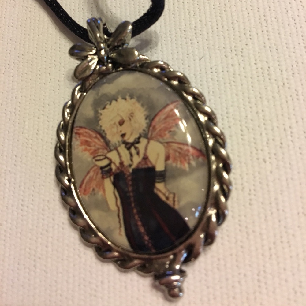 Fairy cameo pewter pendant New in package