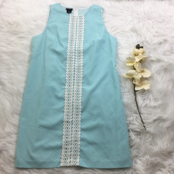 new directions Dresses & Skirts - Blue Striped and Lace Dress