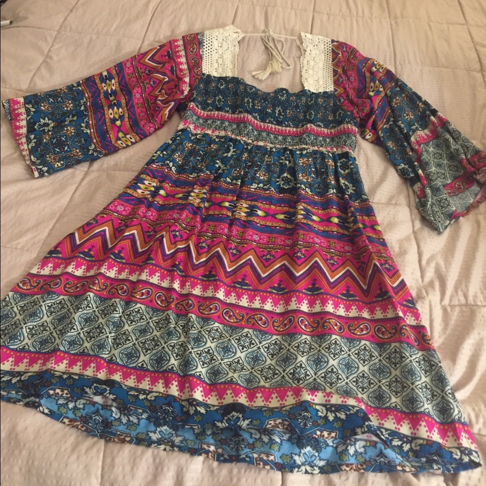 NWOT Flying Tomato Eliza Bella Dress with Crochet