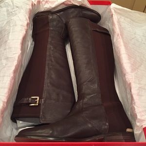COACH Chestnut brown knee boots Q3011 sz 8.5 EUC!!