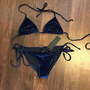 Triangl Blue Velvet Swimsuit