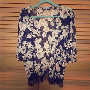 Charlotte Russe Floral Kimono