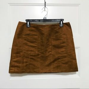 Suede skirt