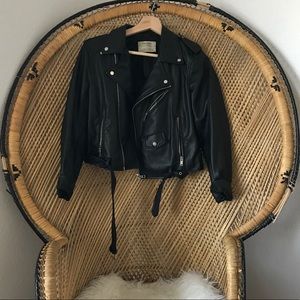 Zara Faux Leather Motorcycle Jacket