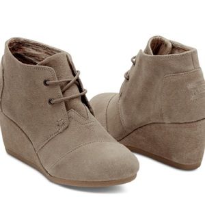 TOMS suede ankle booties