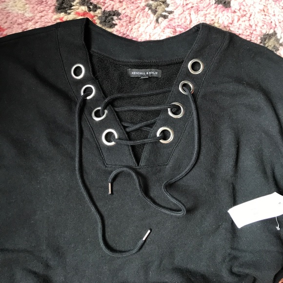 Kendall & Kylie XL Grommet Pullover Sweater - Picture 6 of 6