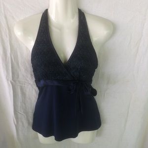 5/$20 Three Pink Hearts Trixxi Blue Sparkle Halter