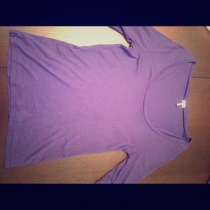 3 quarter length purple shirt