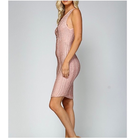 41. Rose Gold Midi Dress - Picture 4 of 8