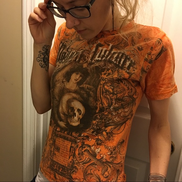 {MODERN CULTURE} Baroque Skull Graphic Print Tee - Picture 8 of 8