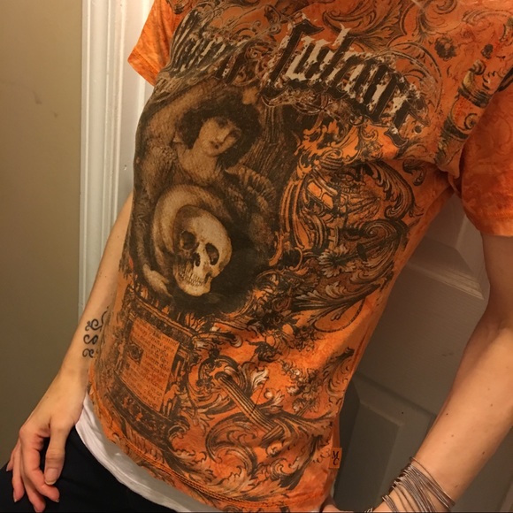 {MODERN CULTURE} Baroque Skull Graphic Print Tee - Picture 6 of 8