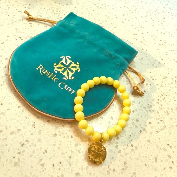 Light yellow Rustic Cuff Bracelet - Picture 1 of 1