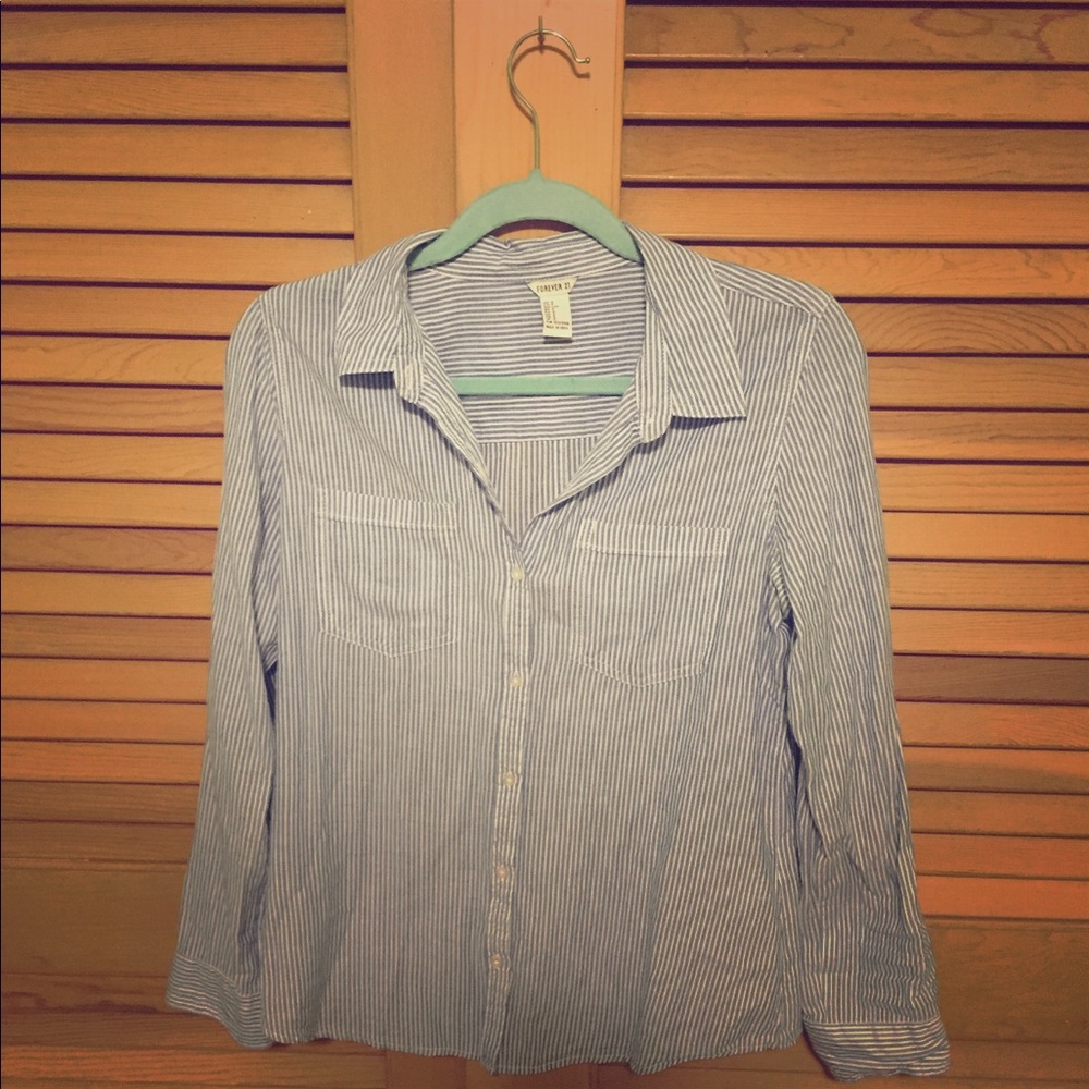 Forever 21 Pinstripe Button Down