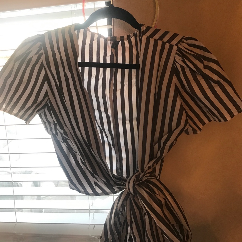 Striped Wrap top