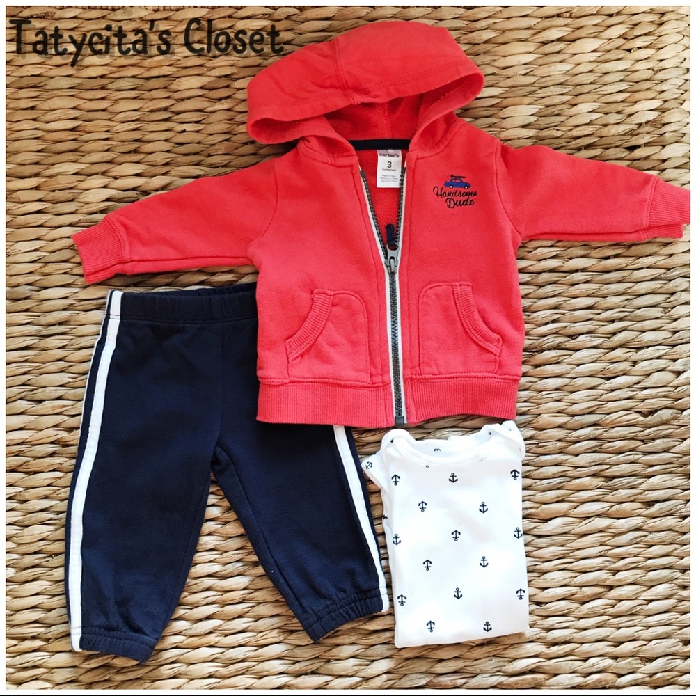 Baby Carter's 3-piece set 3 months with jacket