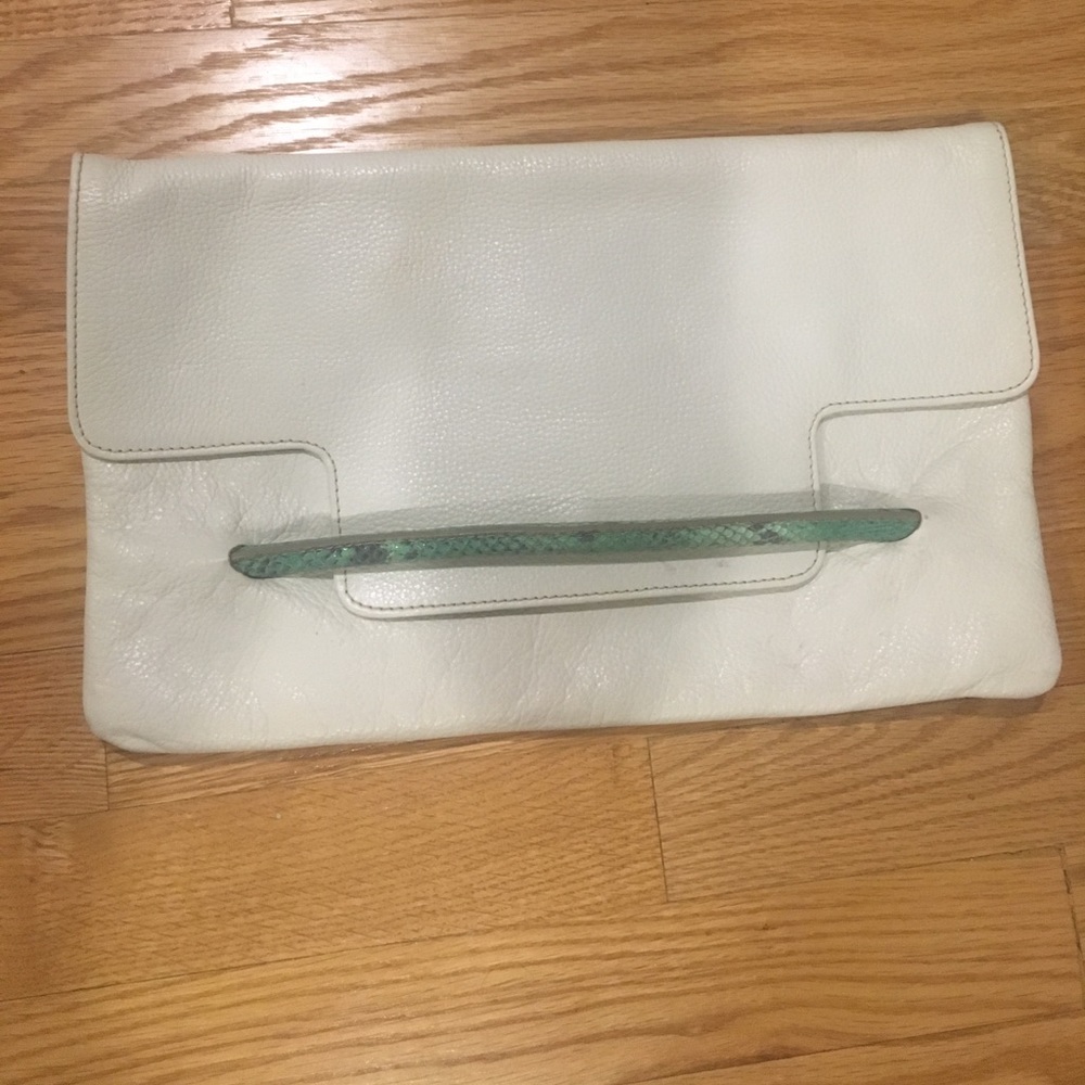 Cream colored clutch