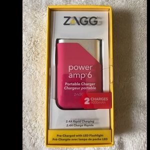 ZAGG Power Amp 6,000mAh Backup Battery Pink