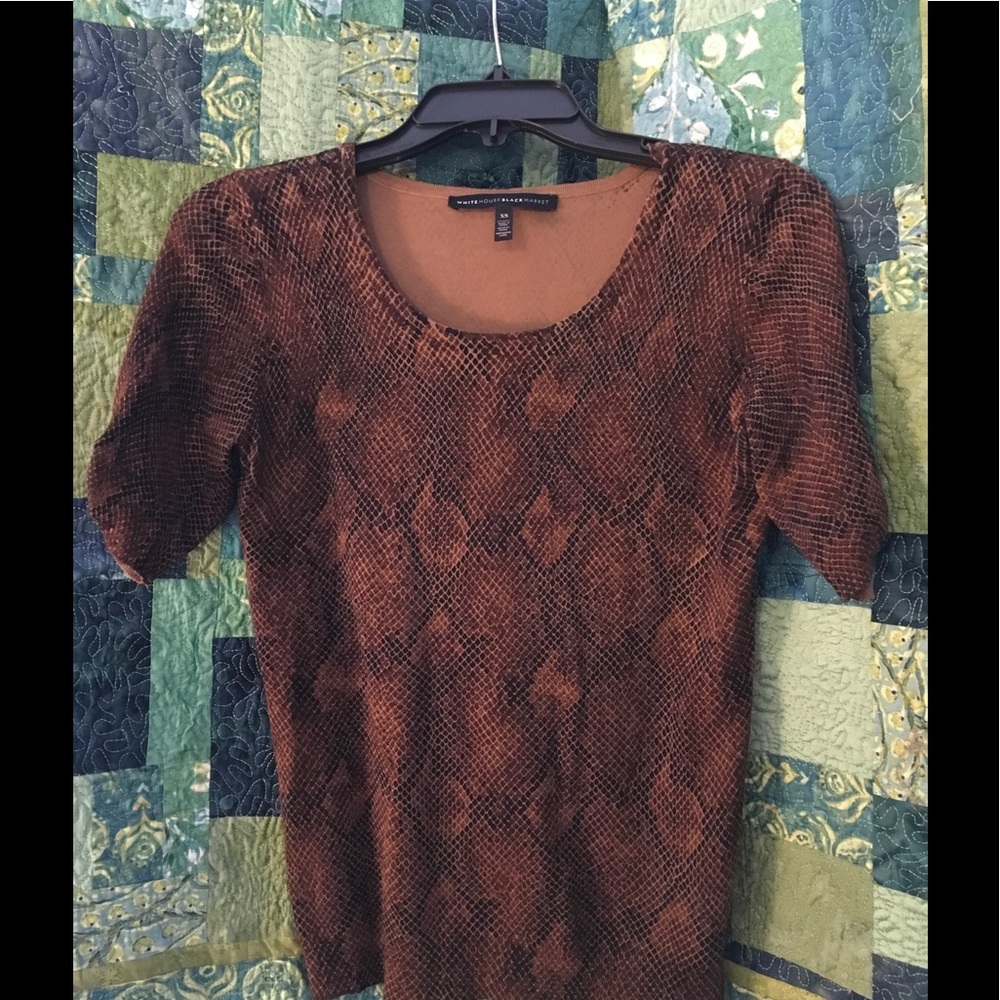White House Black Market Snake-Patterned Sweater